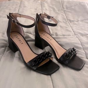 Esprit black heels / sandals, Size 9